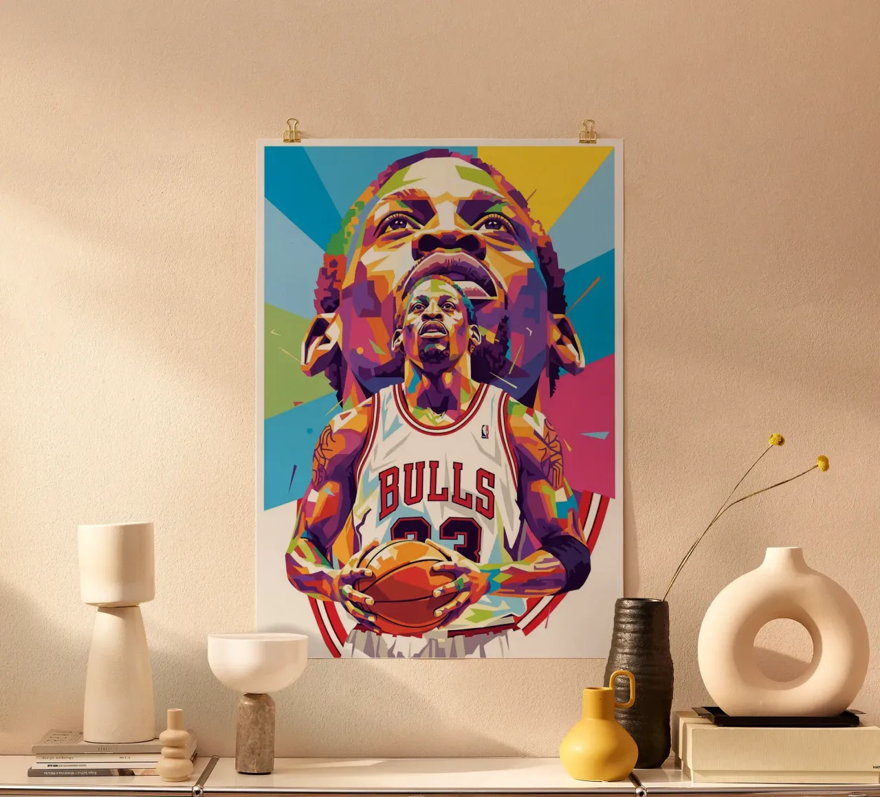 Dennis Rodman pop art #1 poster da Hantamrata
