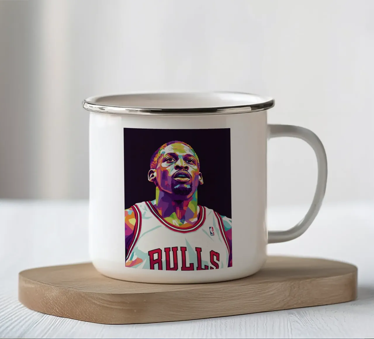 Dennis Rodman pop art #3 tazza in smalto da Hantamrata