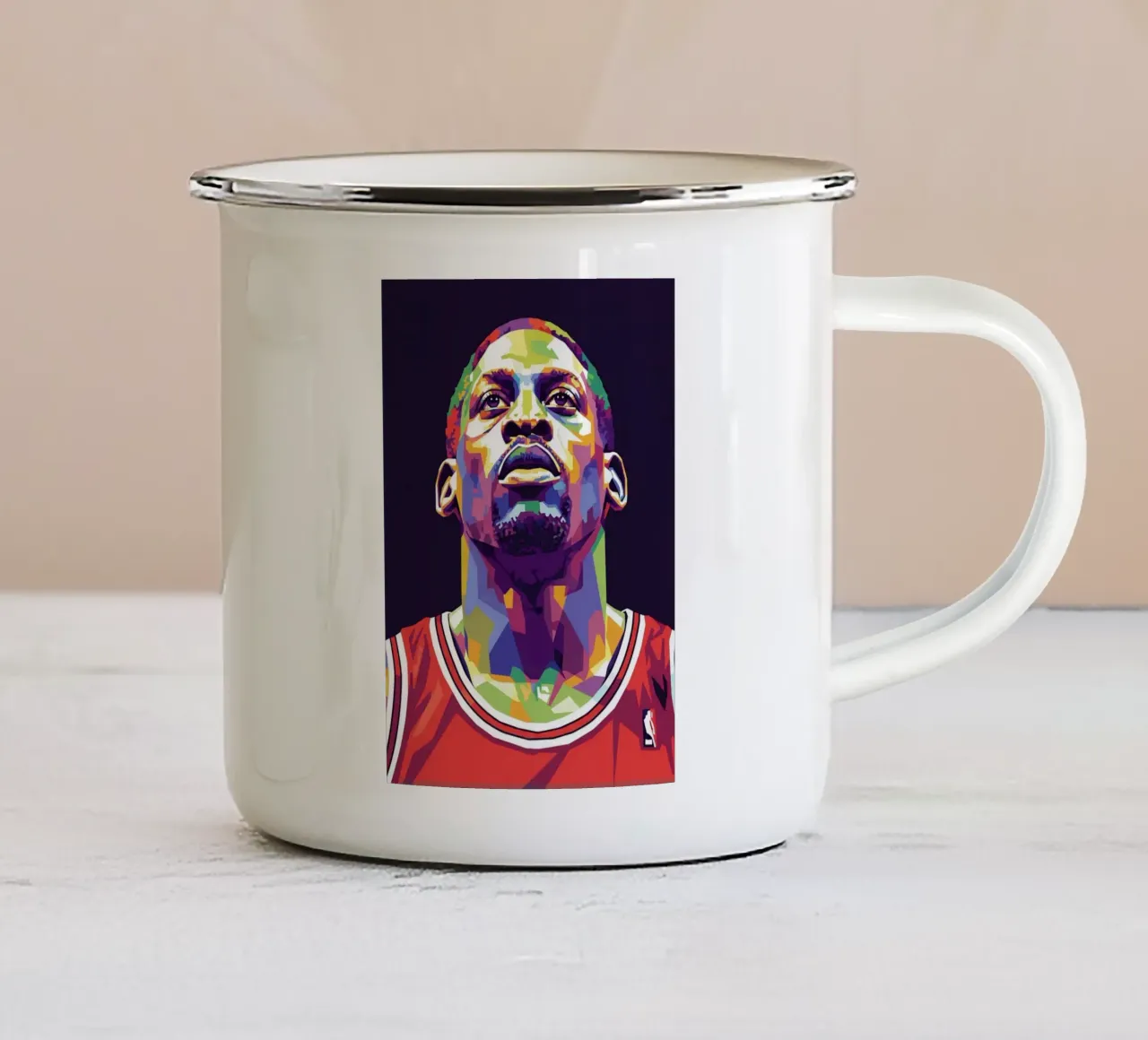 Dennis Rodman pop art #4 tazza in smalto da Hantamrata