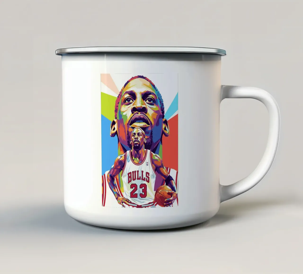 Dennis Rodman pop art #5 tazza in smalto da Hantamrata