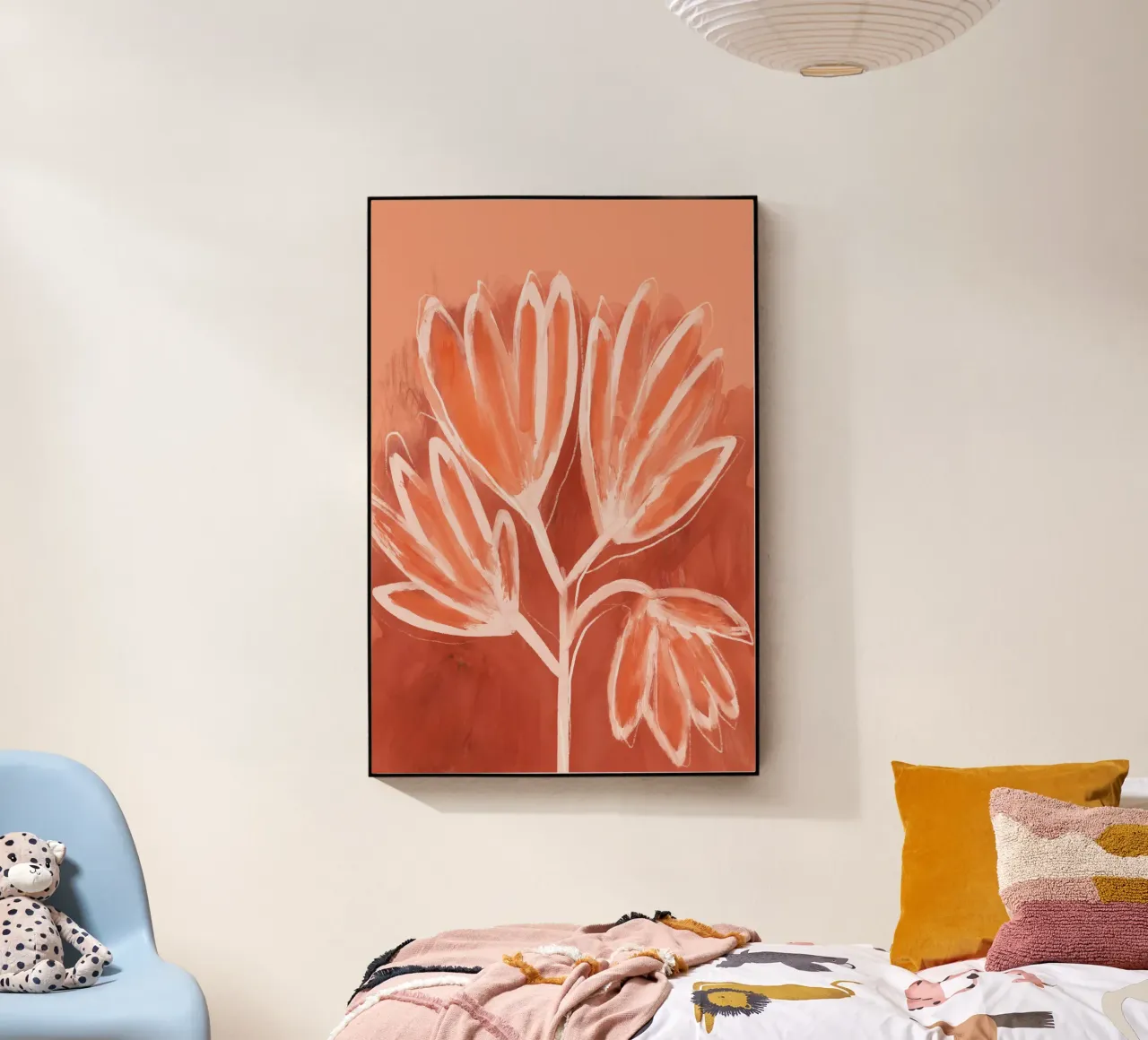 Peachy Flowers plexiglass da treechild