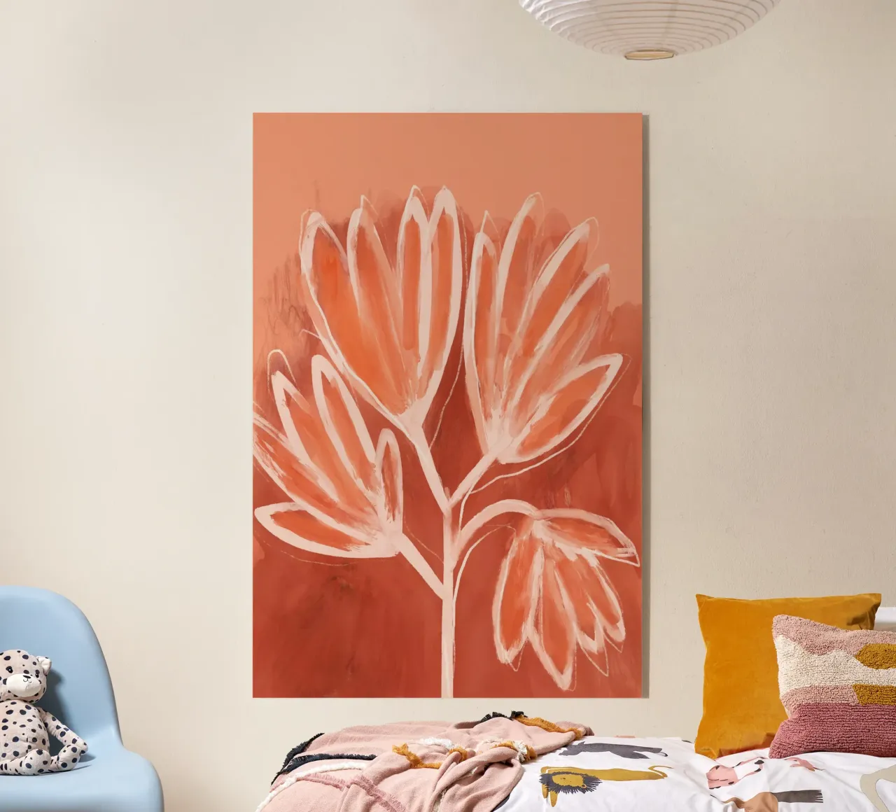 Peachy Flowers plexiglass da treechild