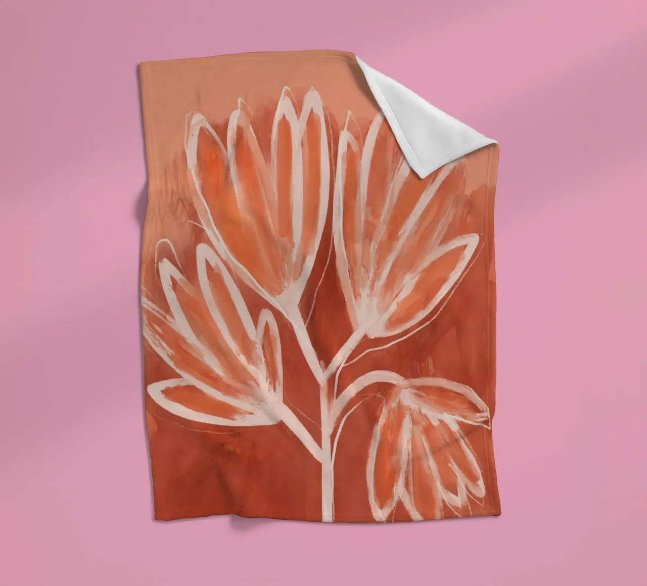 Peachy Flowers coperta in pile da treechild