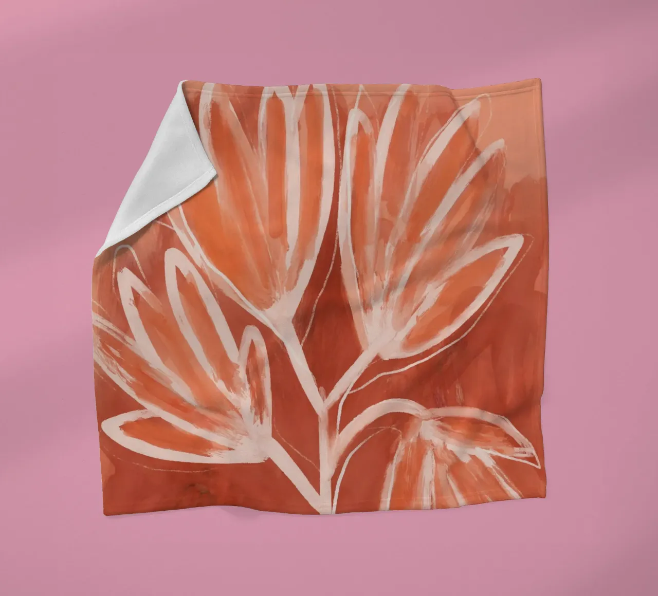 Peachy Flowers coperta in pile da treechild