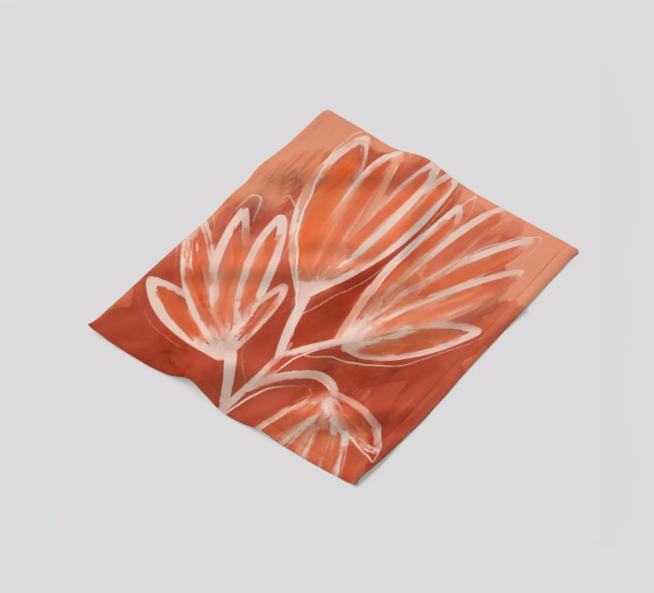 Peachy Flowers coperta in pile da treechild