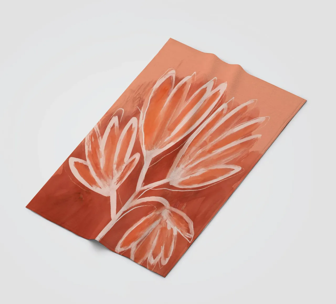 Peachy Flowers coperta in pile da treechild