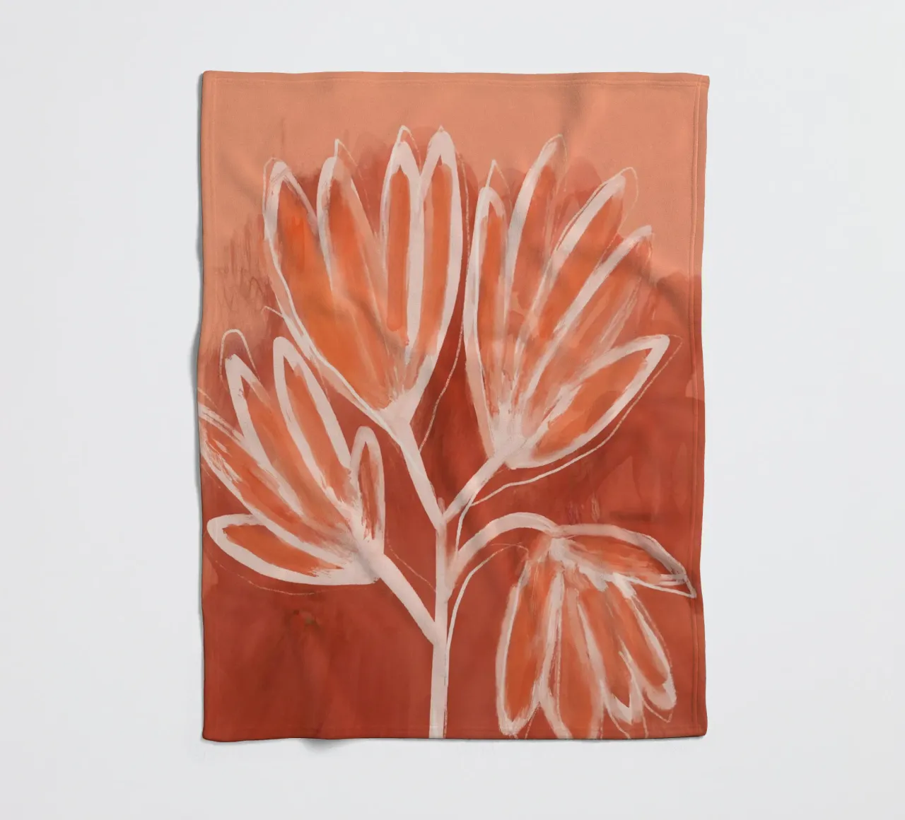 Peachy Flowers coperta in pile da treechild