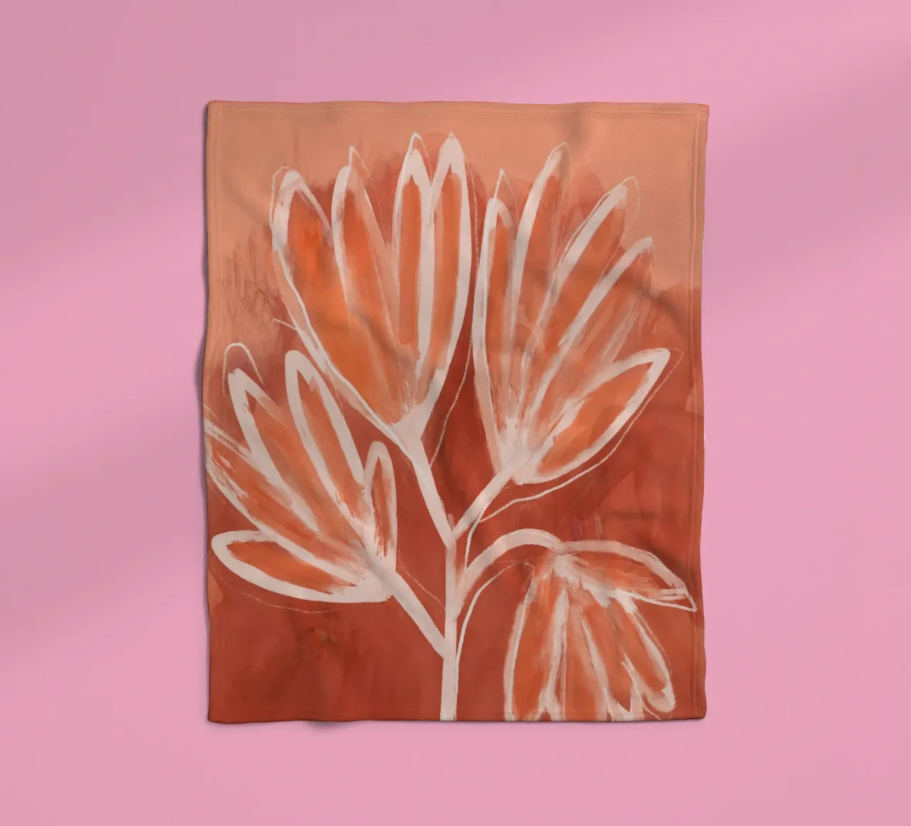 Peachy Flowers coperta in pile da treechild