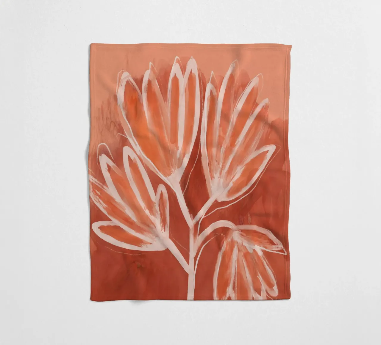 Peachy Flowers coperta in pile da treechild