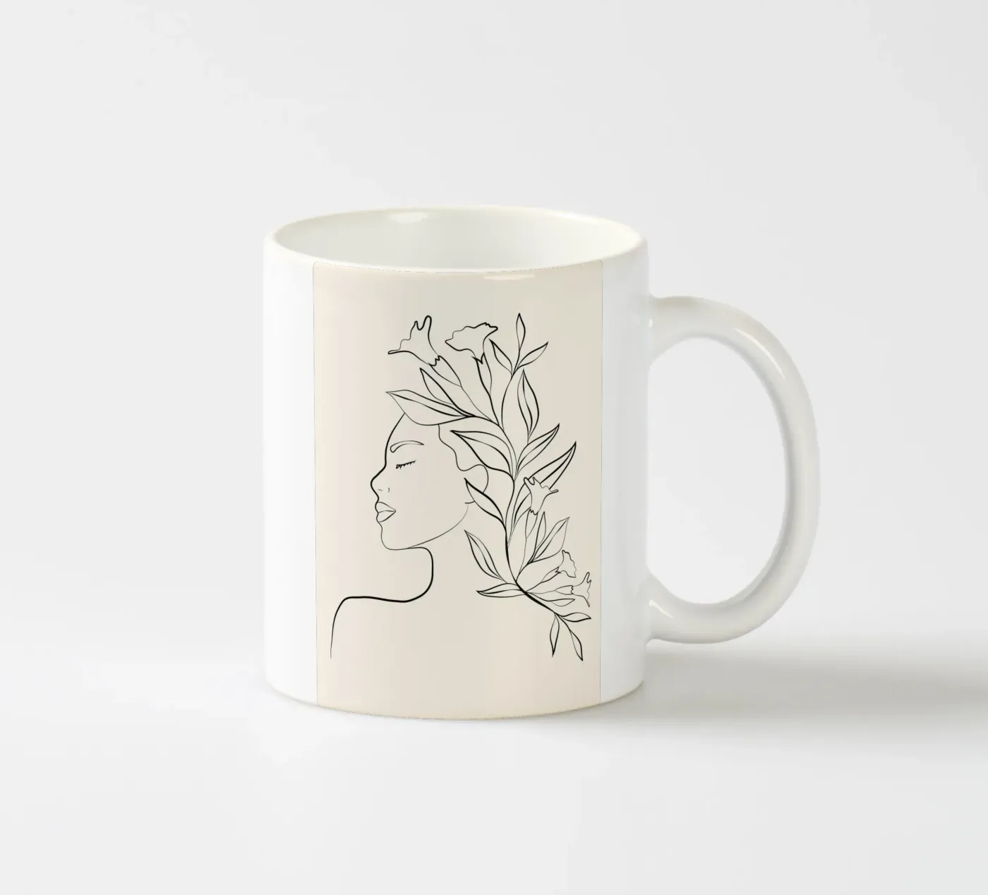 Minimal Blooming 03 ceramic mug by Nadjaa