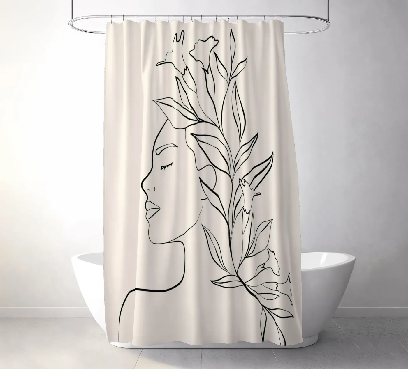 Minimal Blooming 03 Duschvorhang von Nadjaa