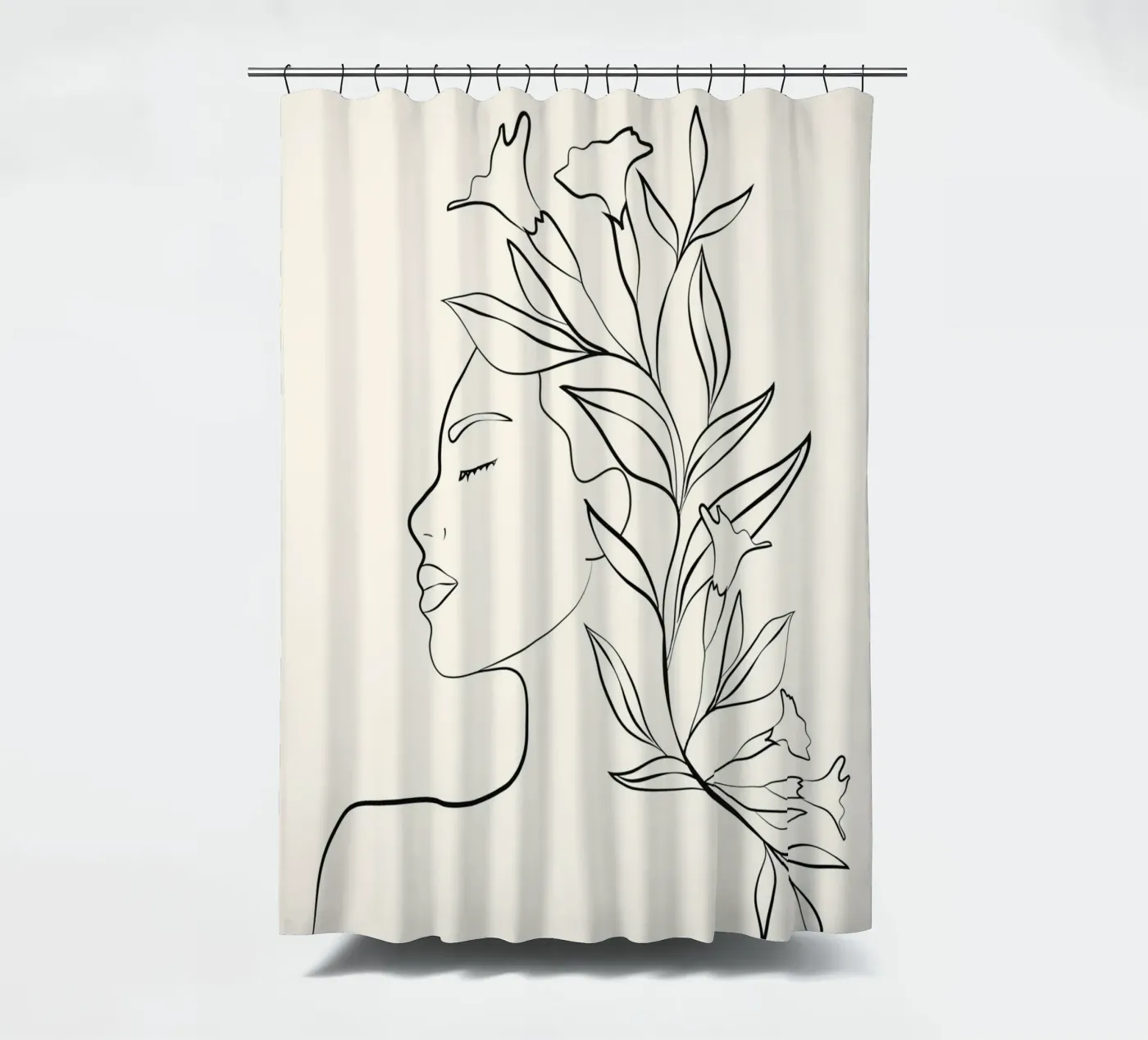 Minimal Blooming 03 Duschvorhang von Nadjaa