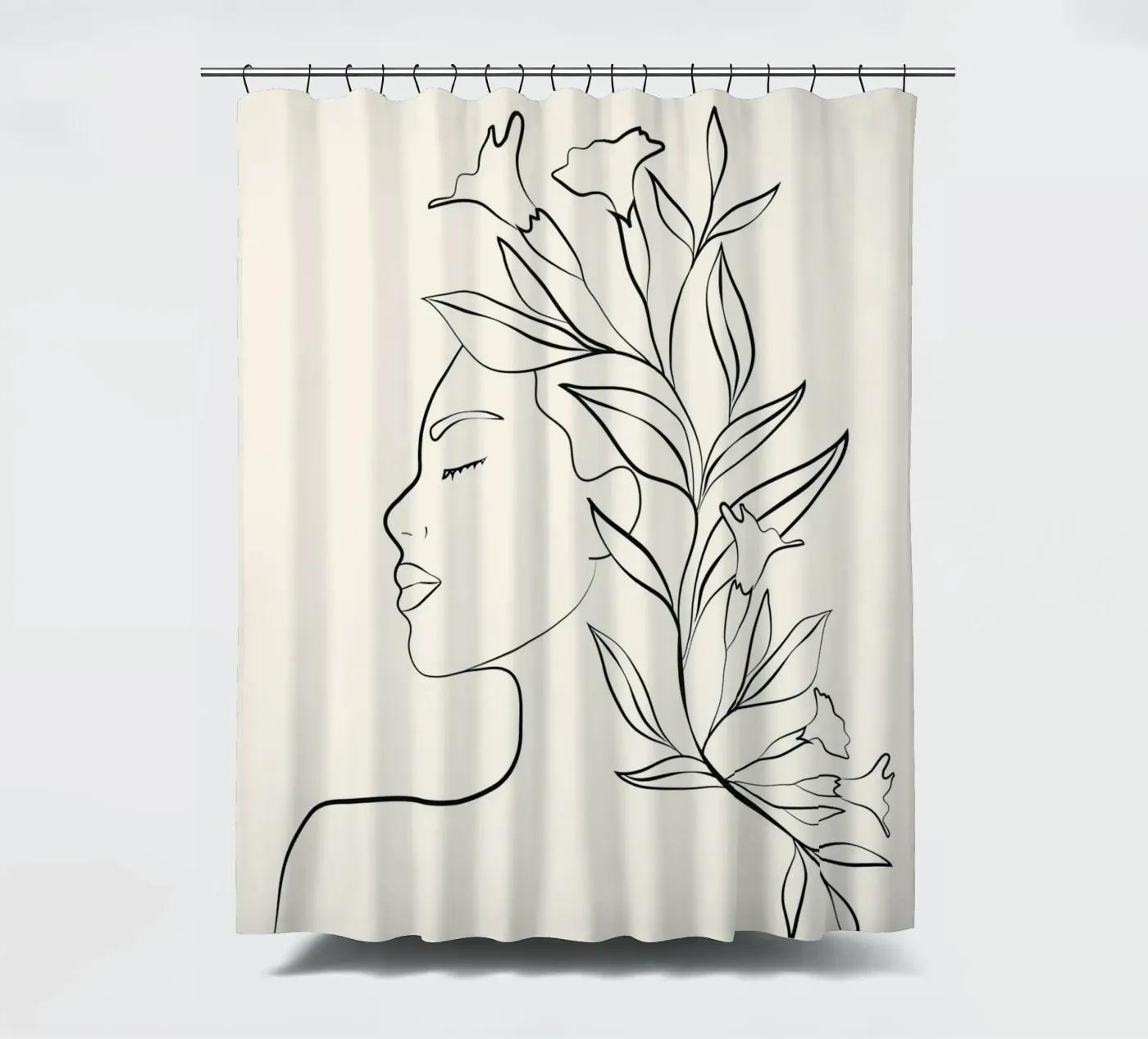 Minimal Blooming 03 Duschvorhang von Nadjaa