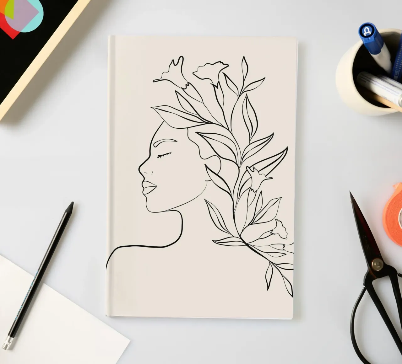 Minimal Blooming 03 notebook by Nadjaa