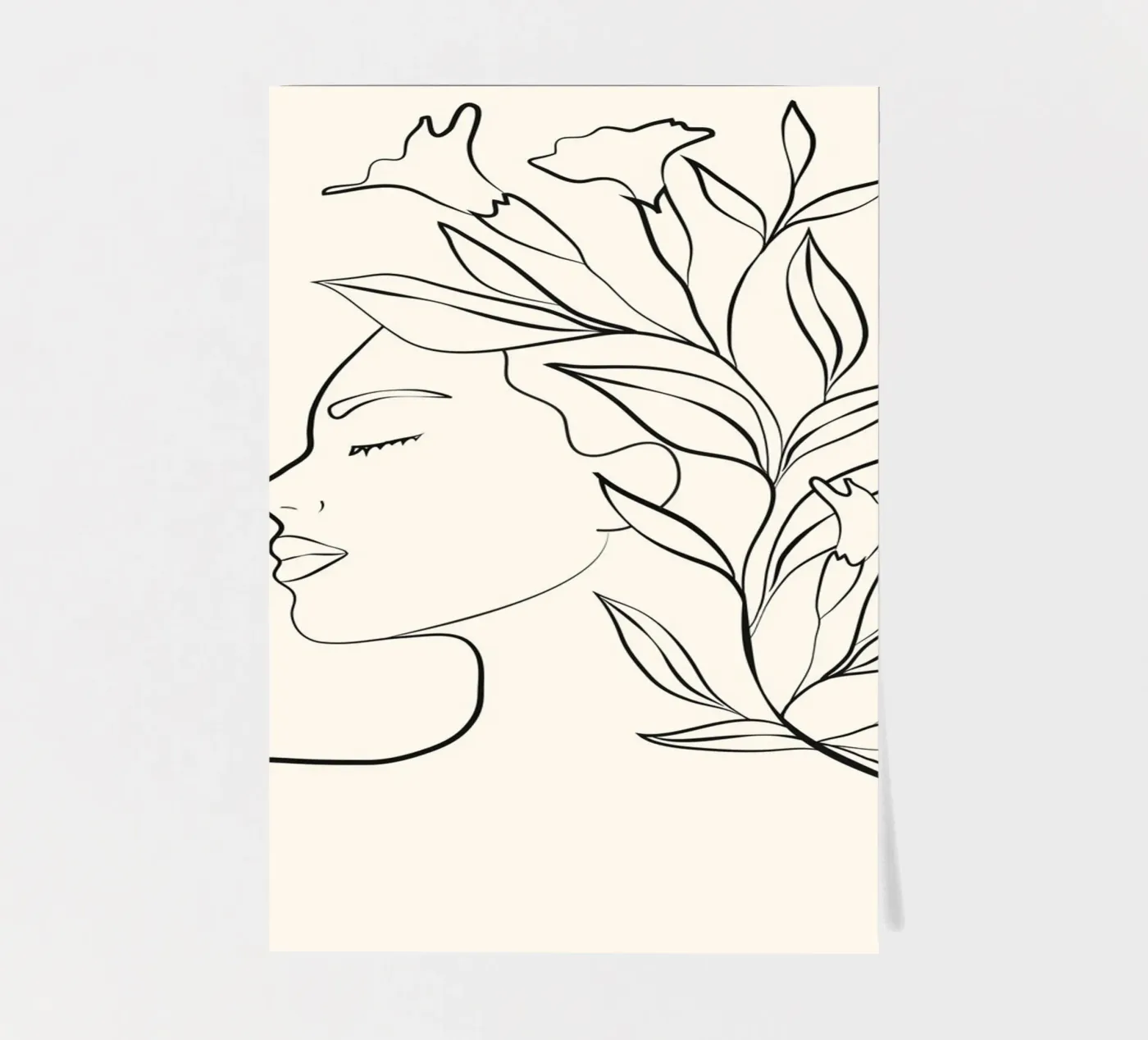 Minimal Blooming 03 sticker sheet by Nadjaa