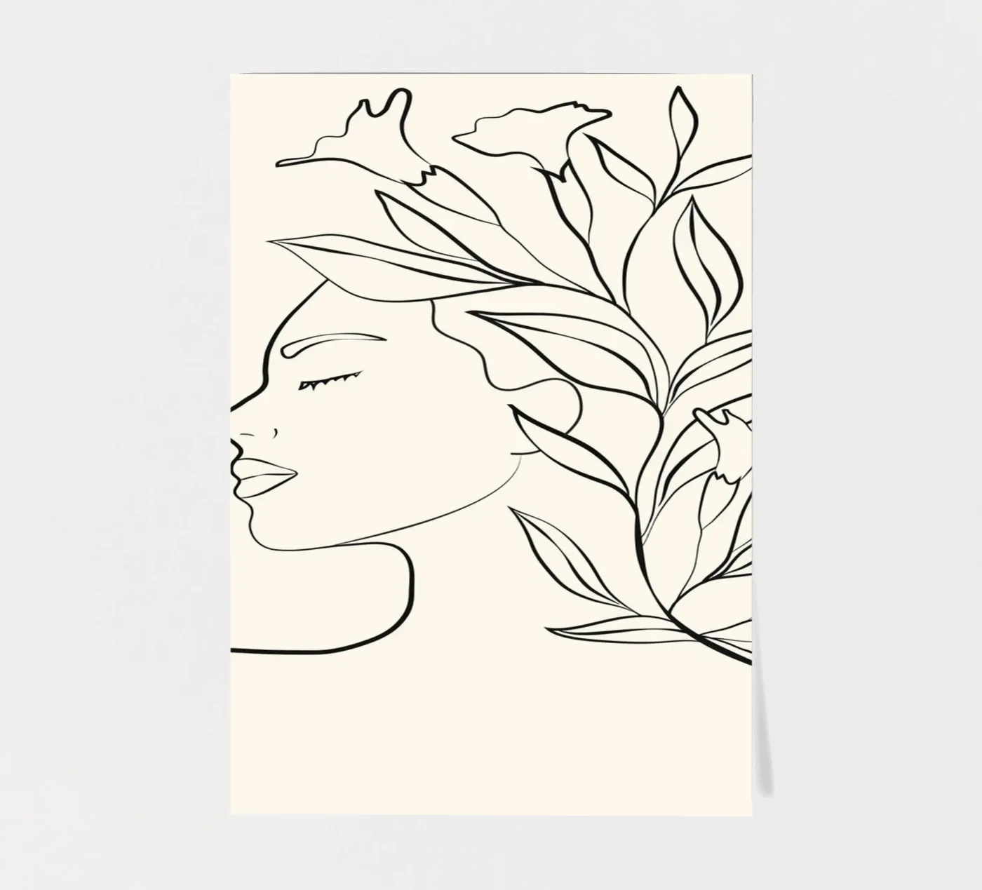 Minimal Blooming 03 stickervel van Nadjaa