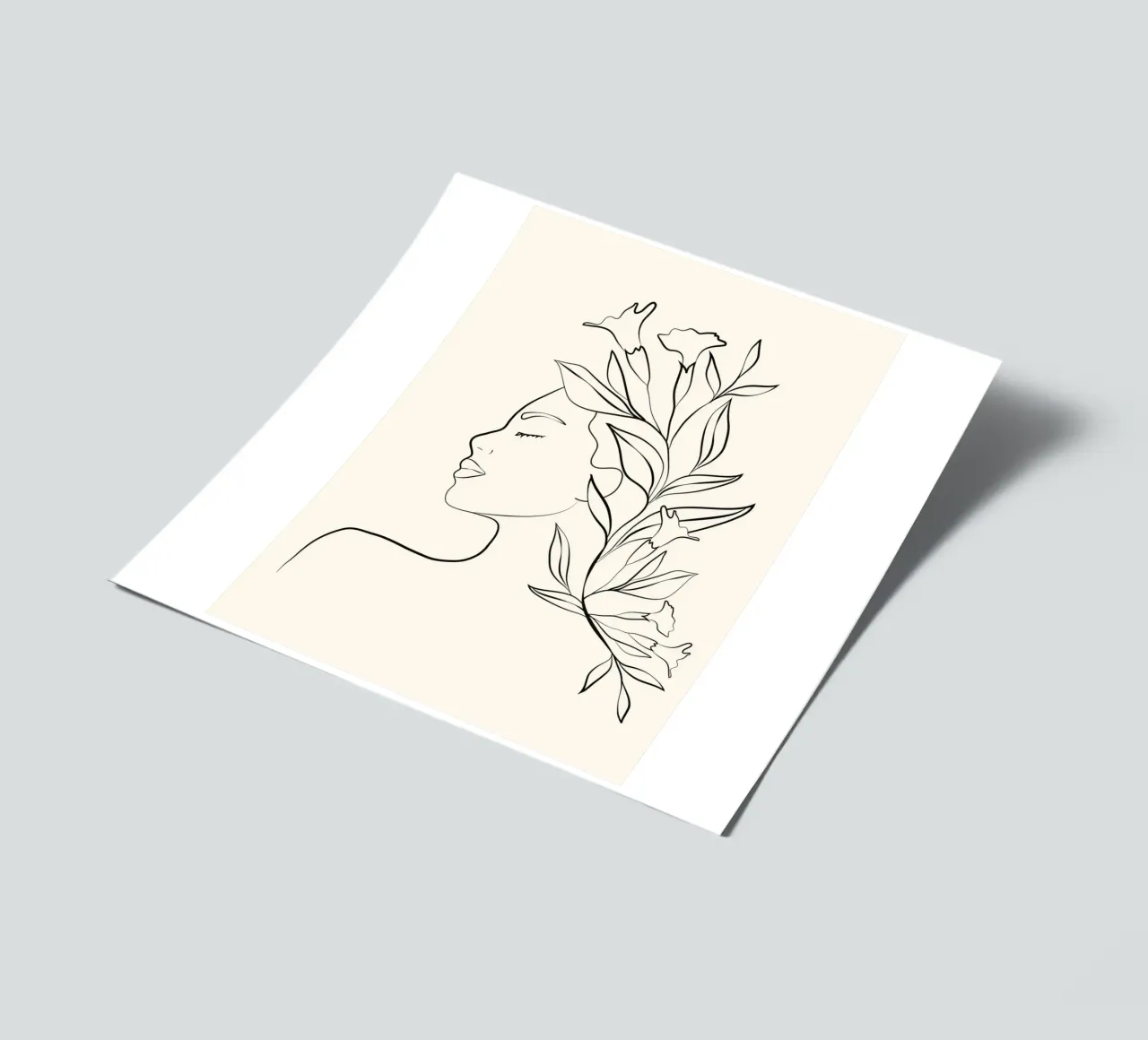 Minimal Blooming 03 sticker sheet by Nadjaa