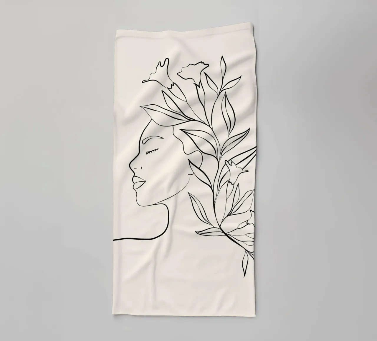 Minimal Blooming 03 asciugamano da bagno da Nadjaa