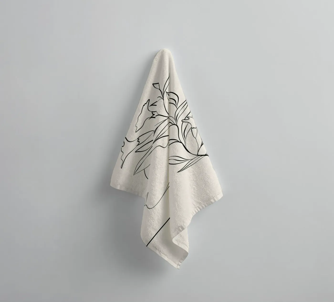 Minimal Blooming 03 towel by Nadjaa