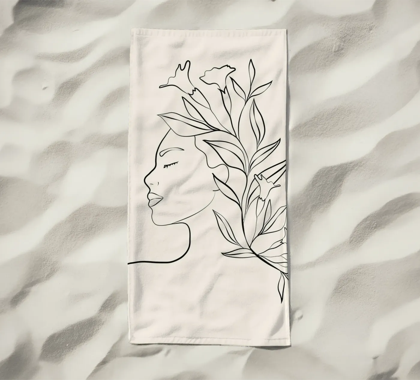 Minimal Blooming 03 strandhanddoek van Nadjaa