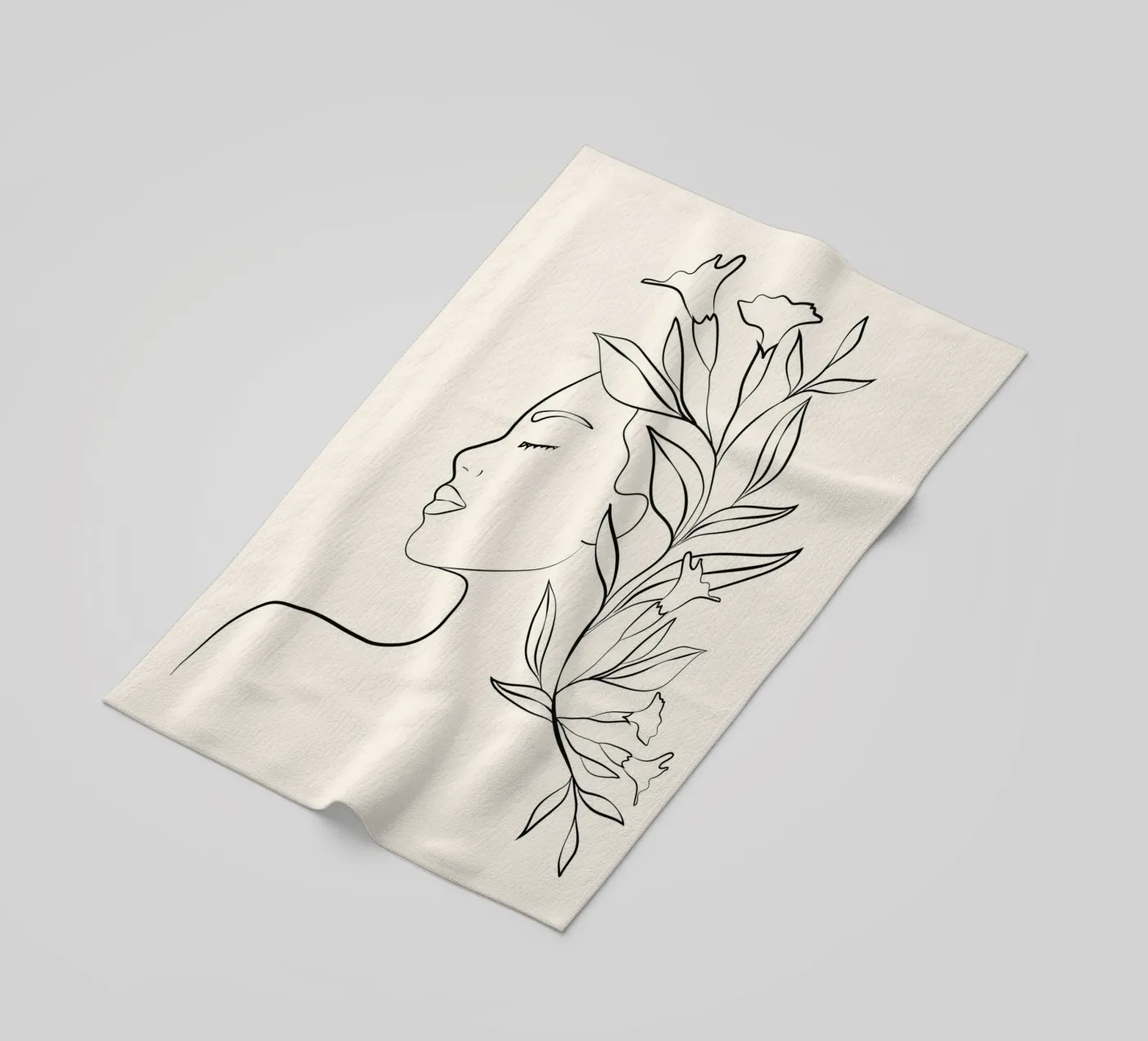 Minimal Blooming 03 strandhanddoek van Nadjaa