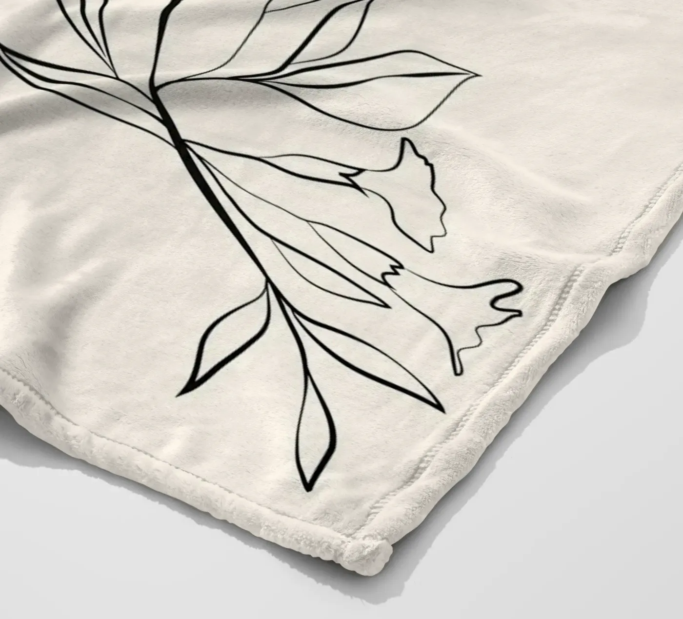 Minimal Blooming 03 coperta in pile da Nadjaa