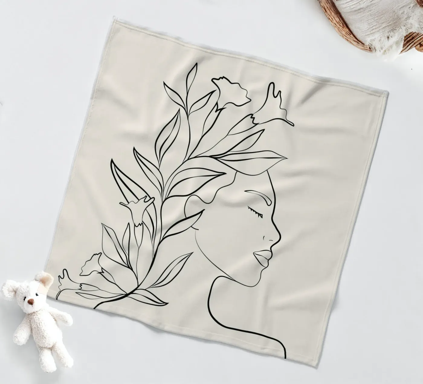 Minimal Blooming 03 coperta in pile da Nadjaa