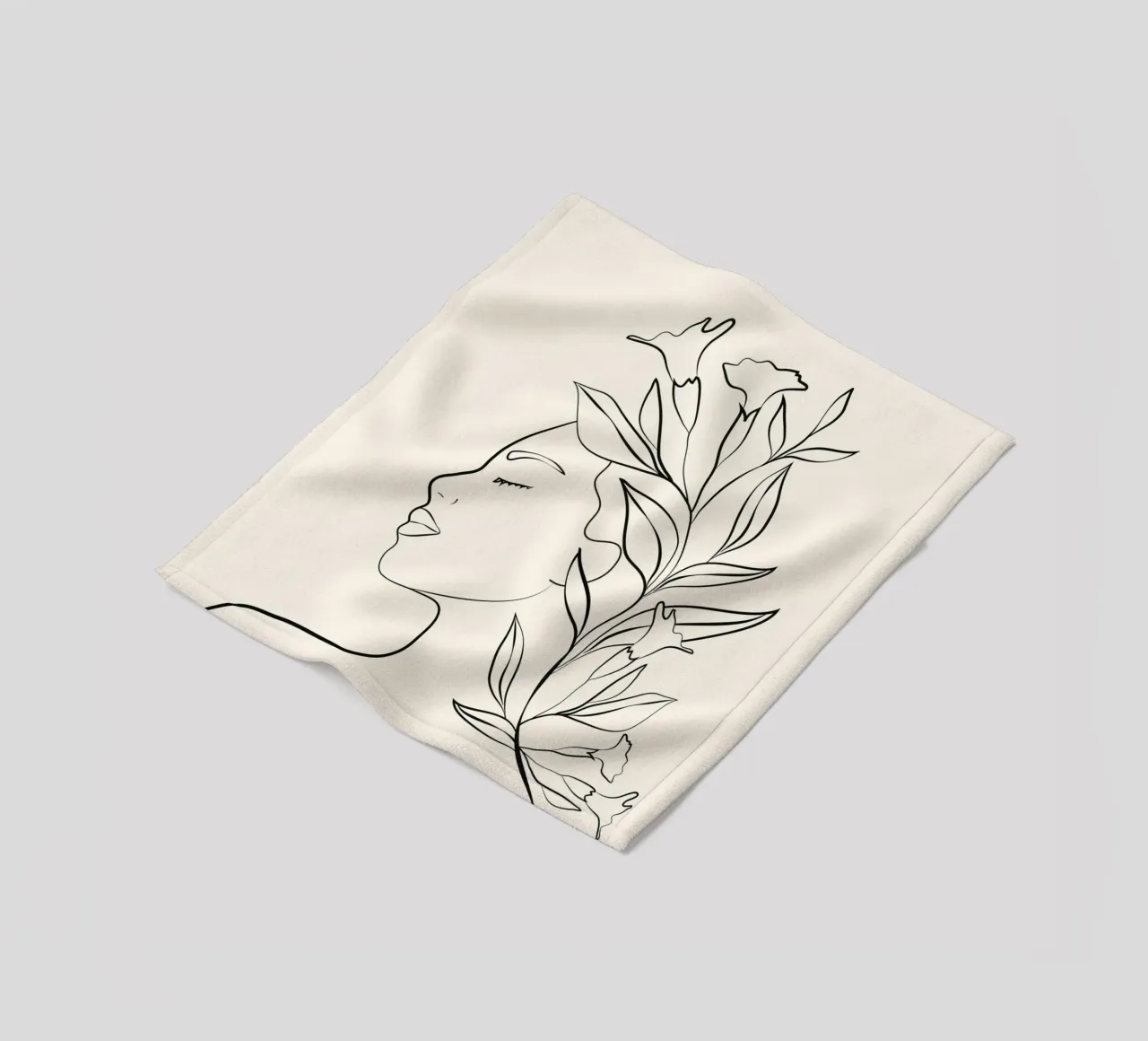 Minimal Blooming 03 Fleecedecke von Nadjaa