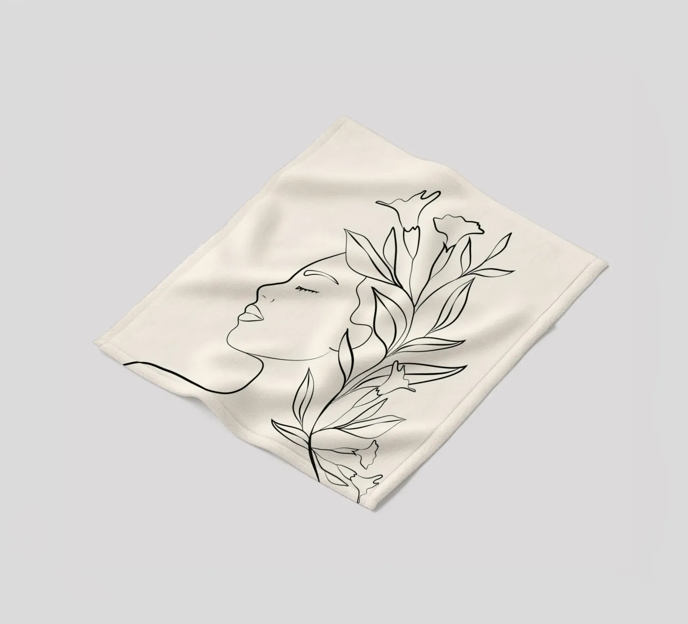 Minimal Blooming 03 coperta in pile da Nadjaa