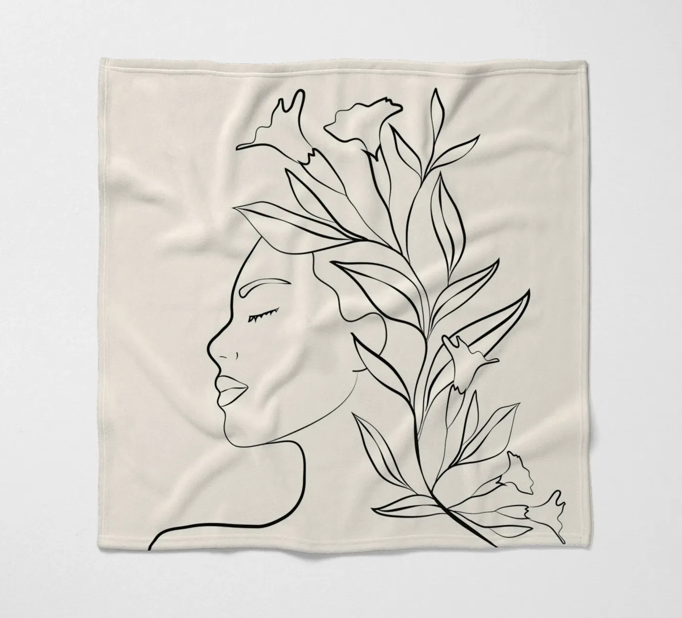 Minimal Blooming 03 coperta in pile da Nadjaa