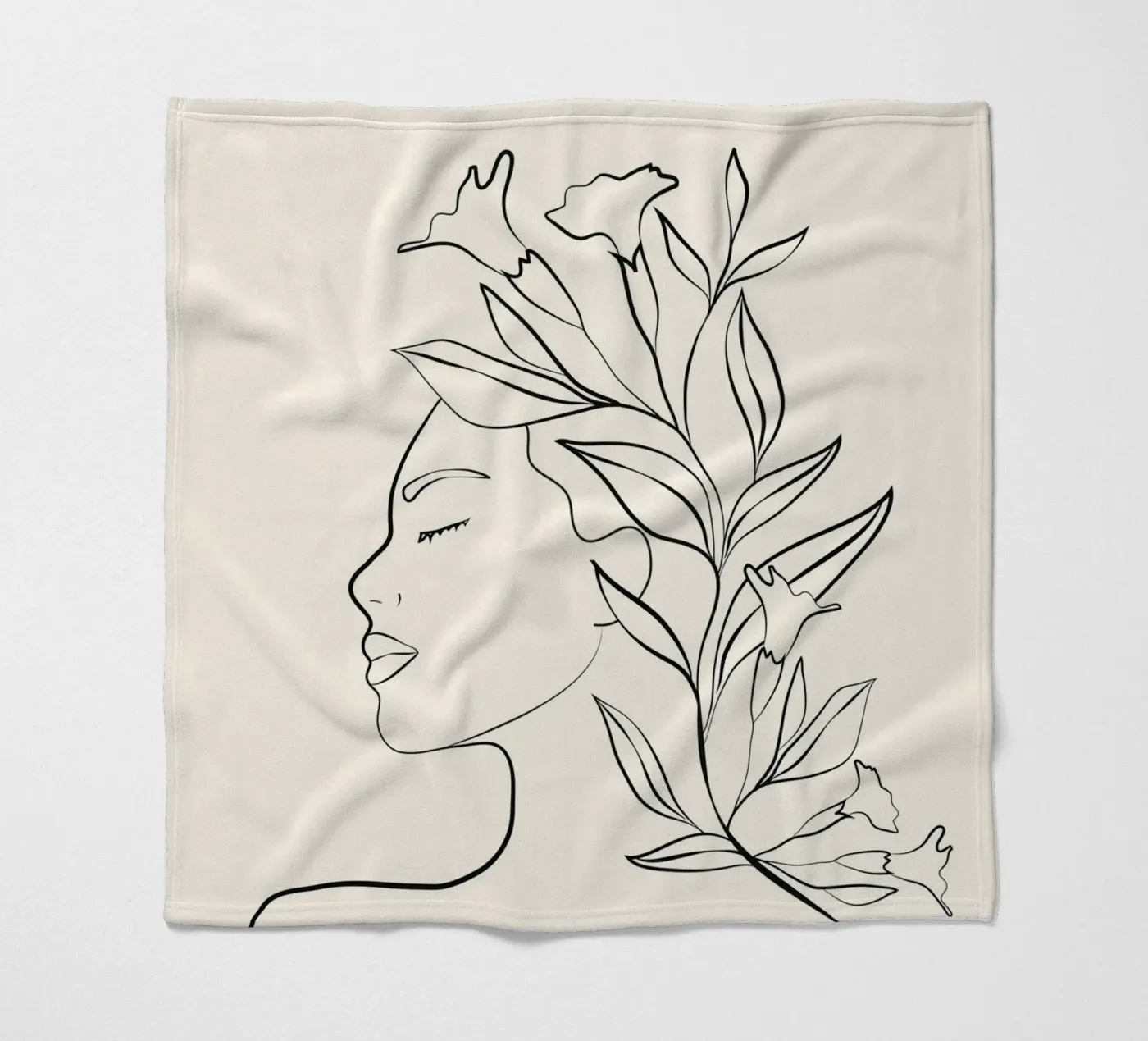 Minimal Blooming 03 coperta in pile da Nadjaa