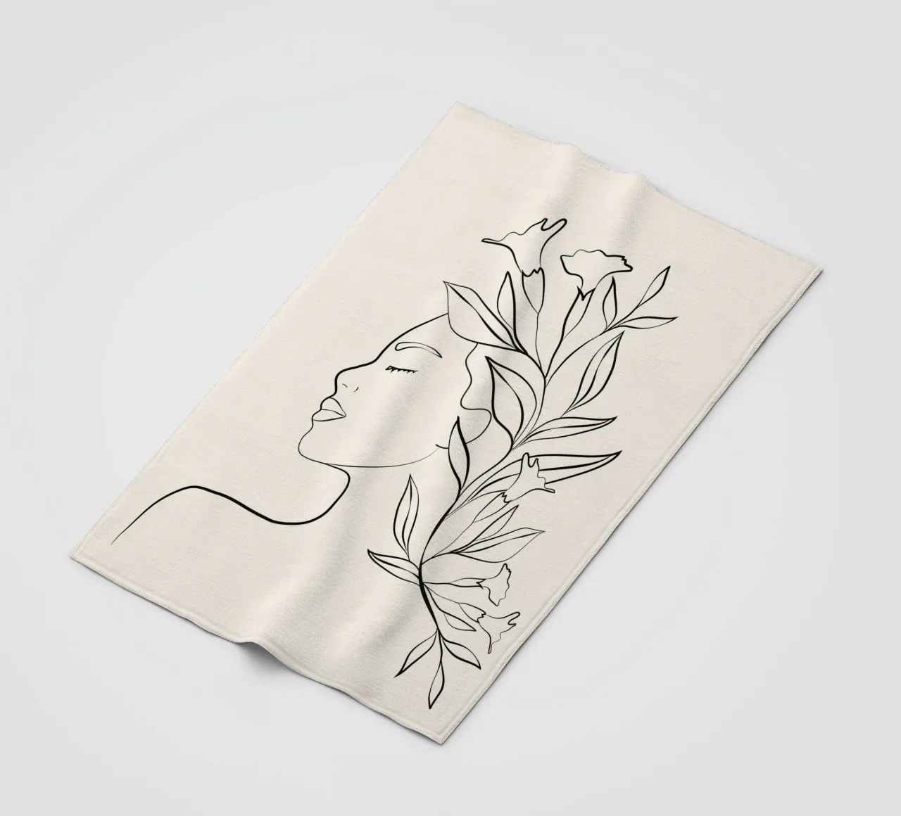 Minimal Blooming 03 Fleecedecke von Nadjaa