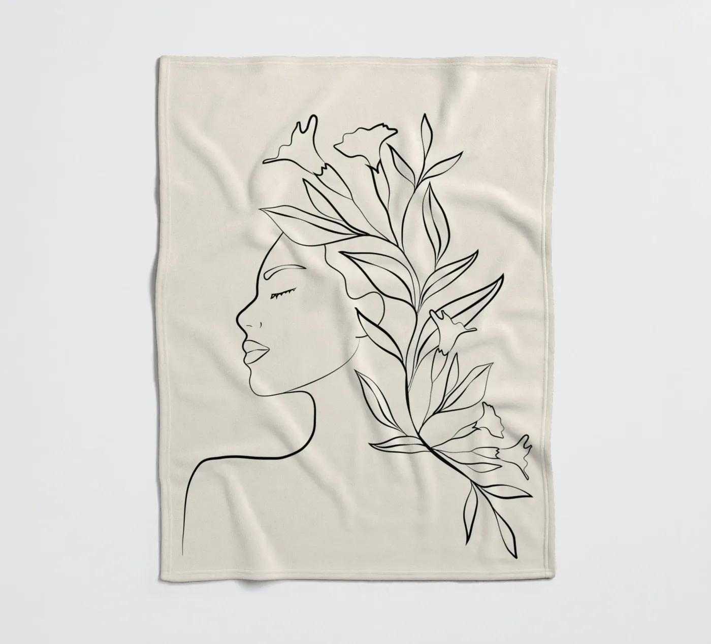 Minimal Blooming 03 coperta in pile da Nadjaa