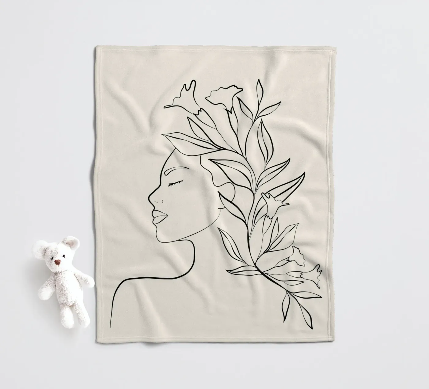 Minimal Blooming 03 coperta in pile da Nadjaa