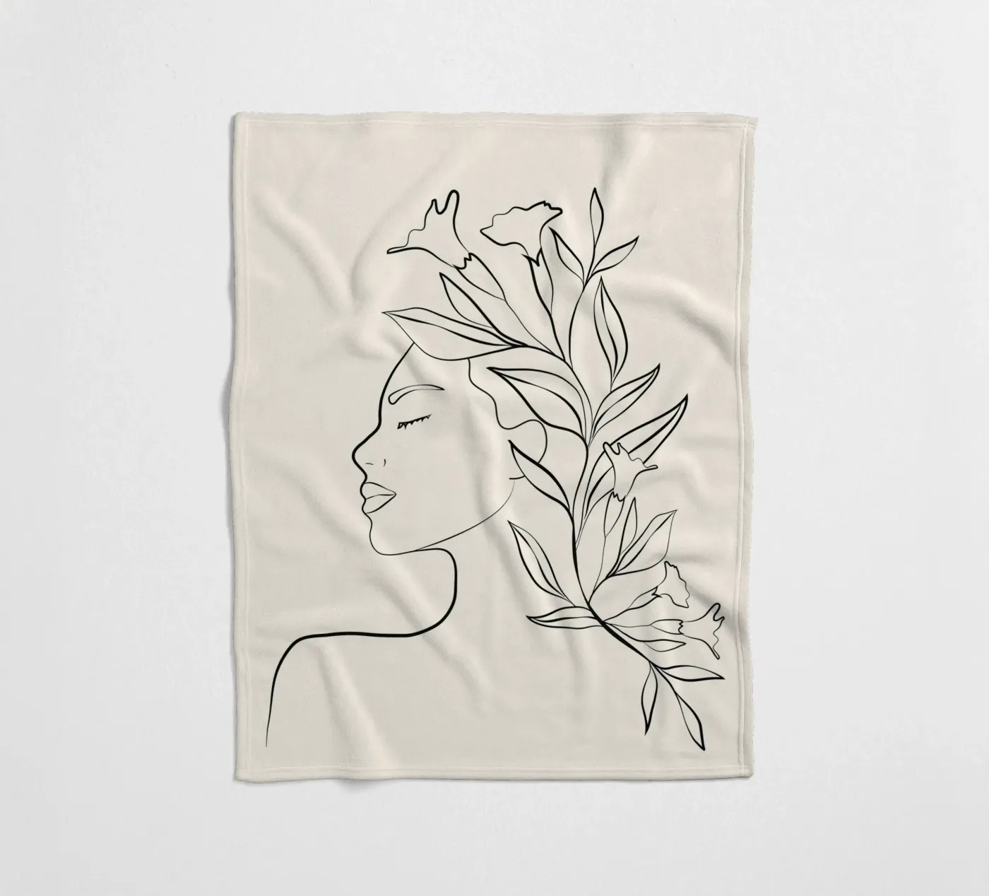 Minimal Blooming 03 coperta in pile da Nadjaa