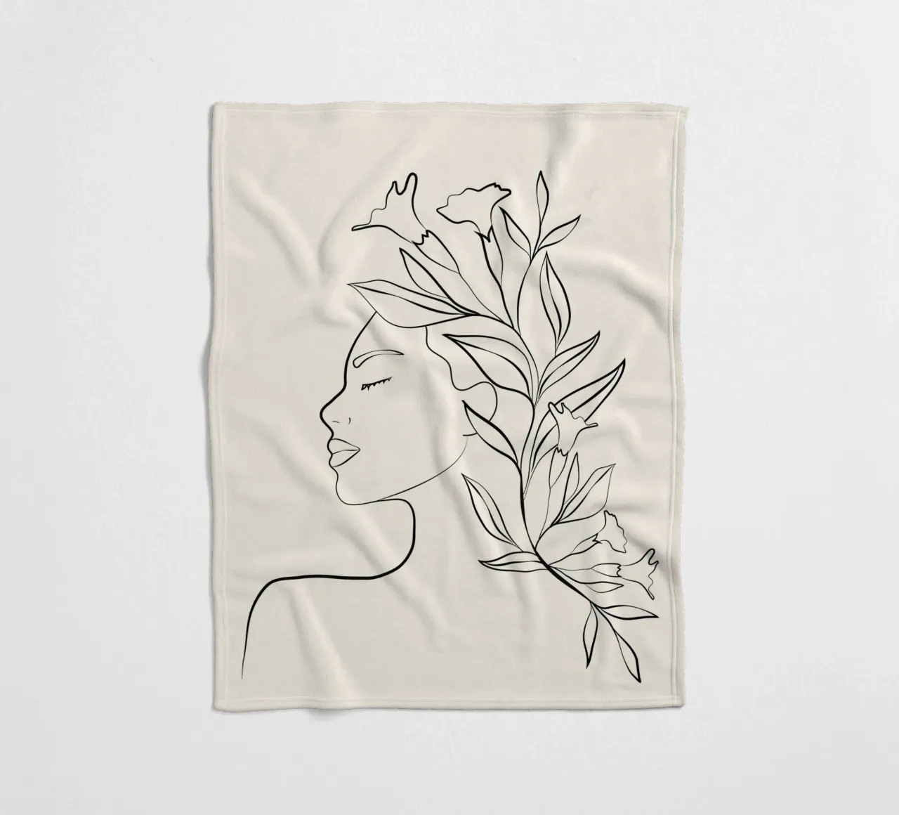 Minimal Blooming 03 Fleecedecke von Nadjaa