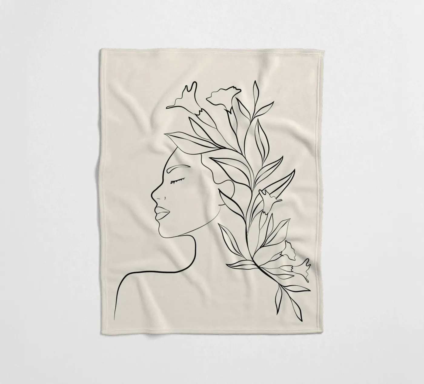 Minimal Blooming 03 coperta in pile da Nadjaa