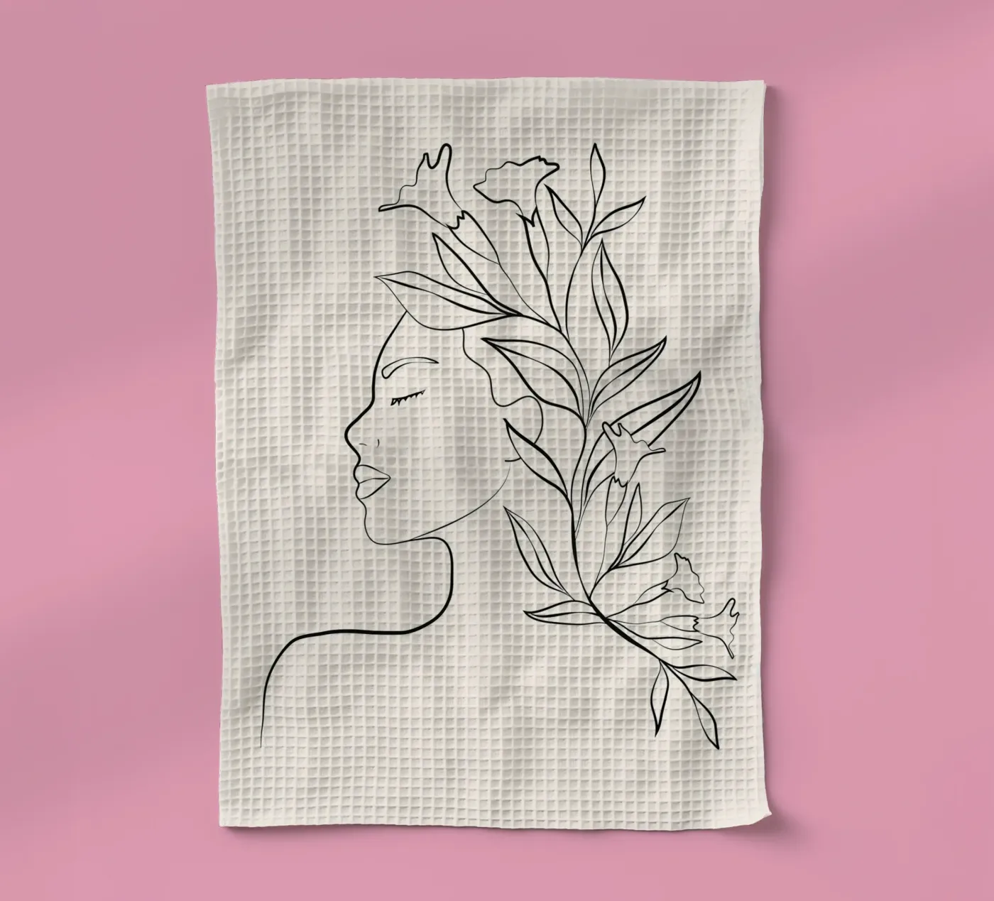 Minimal Blooming 03 Geschirrtuch von Nadjaa