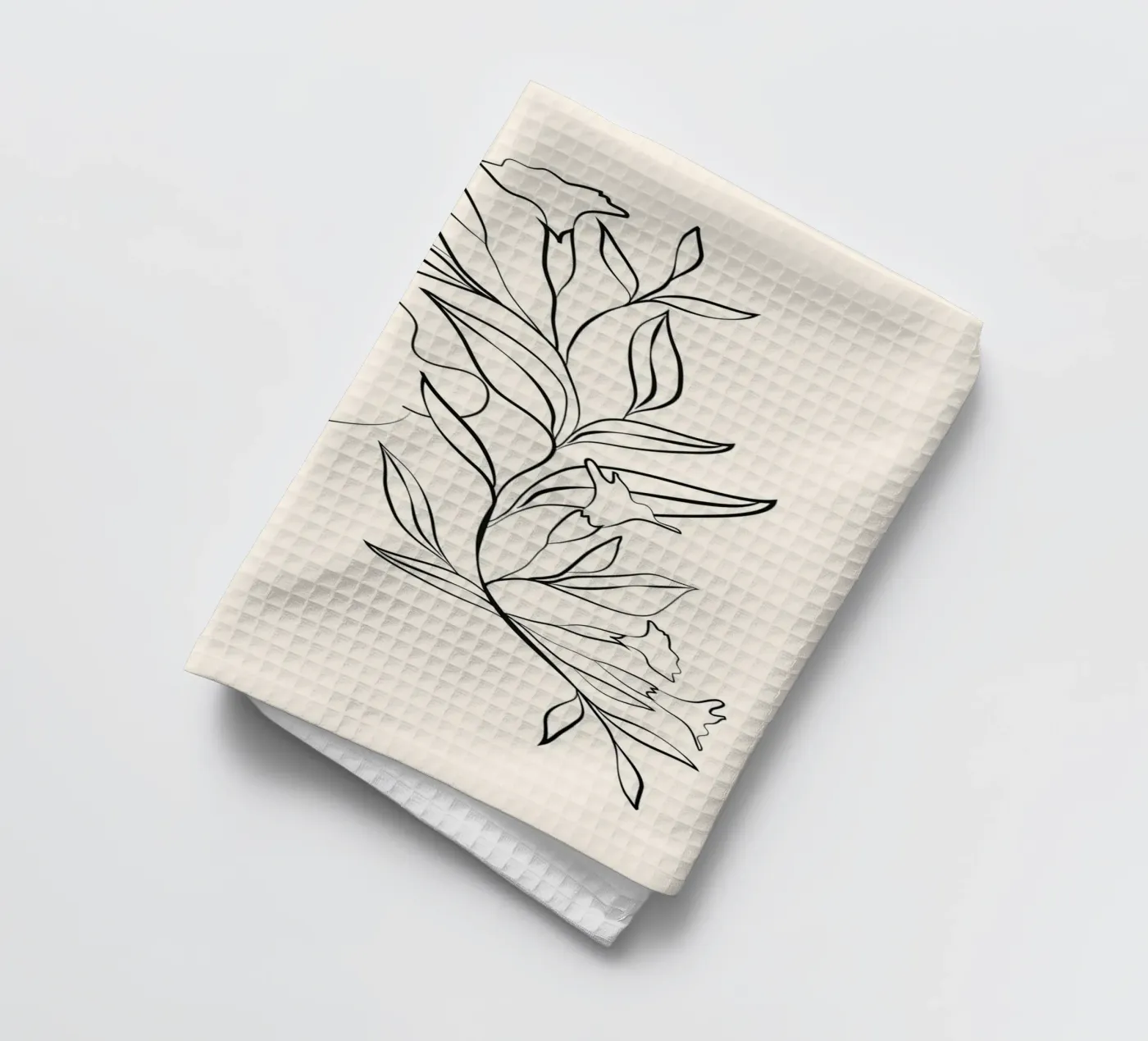 Minimal Blooming 03 Geschirrtuch von Nadjaa