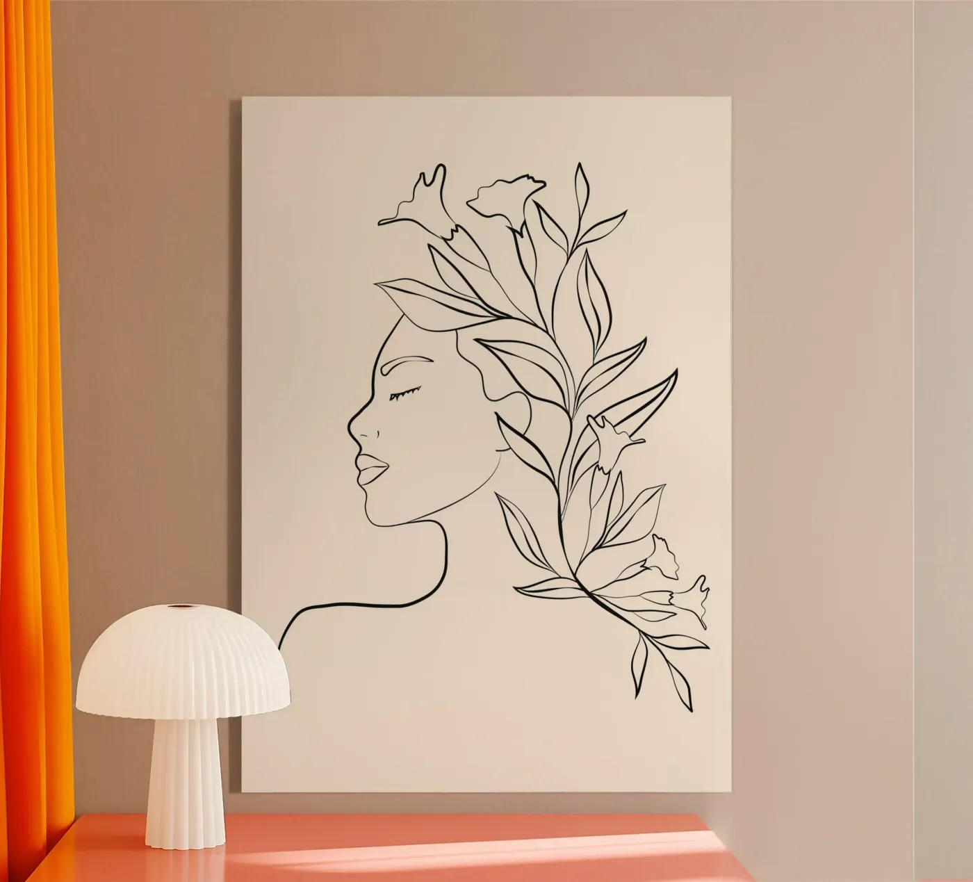 Minimal Blooming 03 acryl van Nadjaa