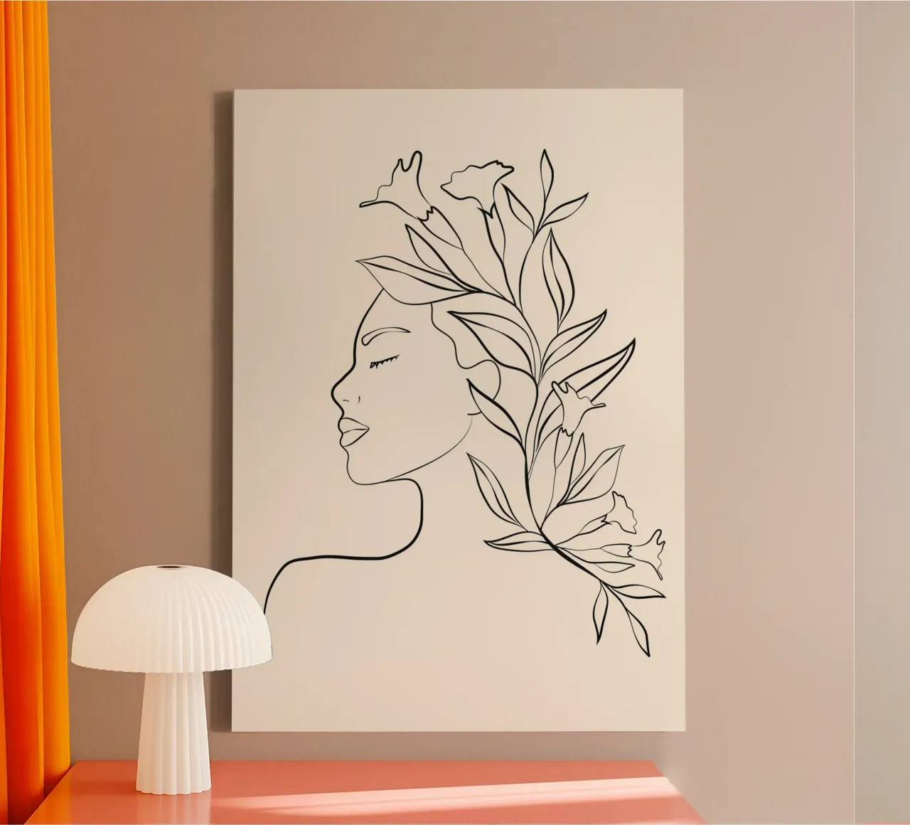 Minimal Blooming 03 canvas by Nadjaa