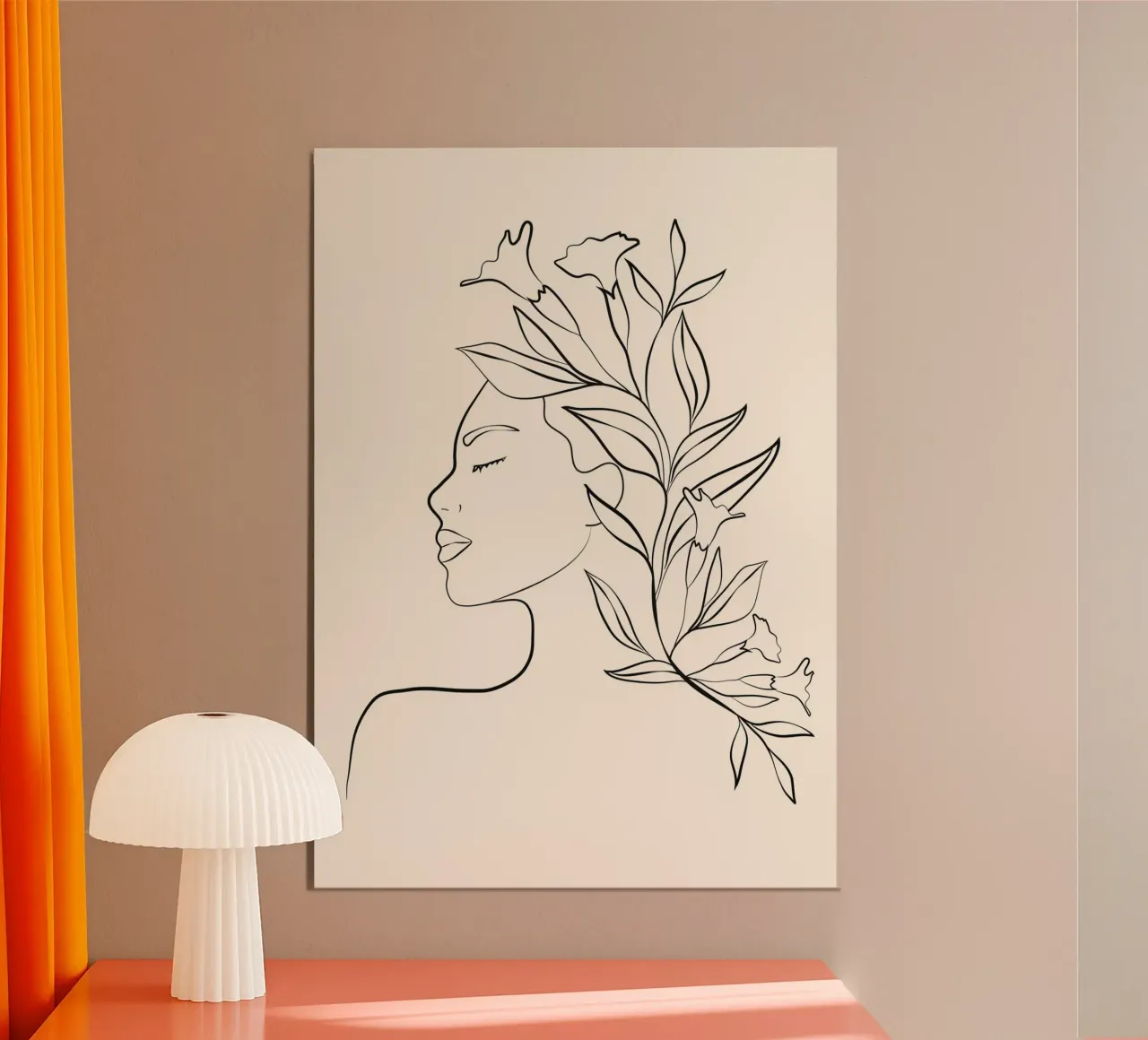 Minimal Blooming 03 poster con telaio in alluminio da Nadjaa