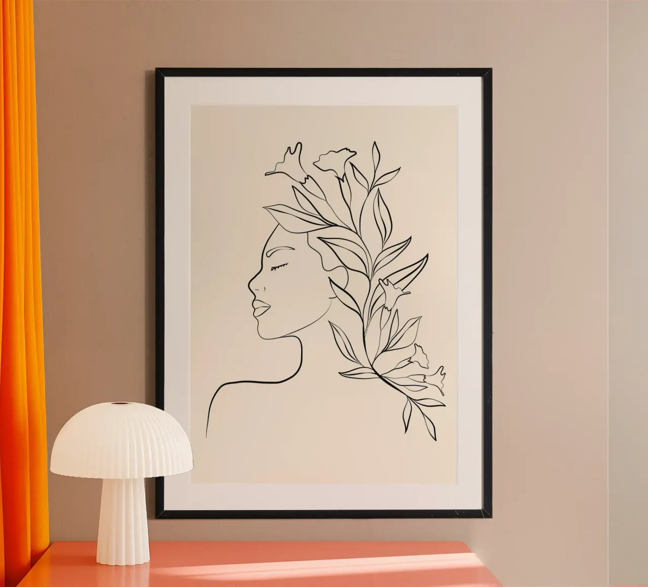 Minimal Blooming 03 poster con telaio in alluminio da Nadjaa