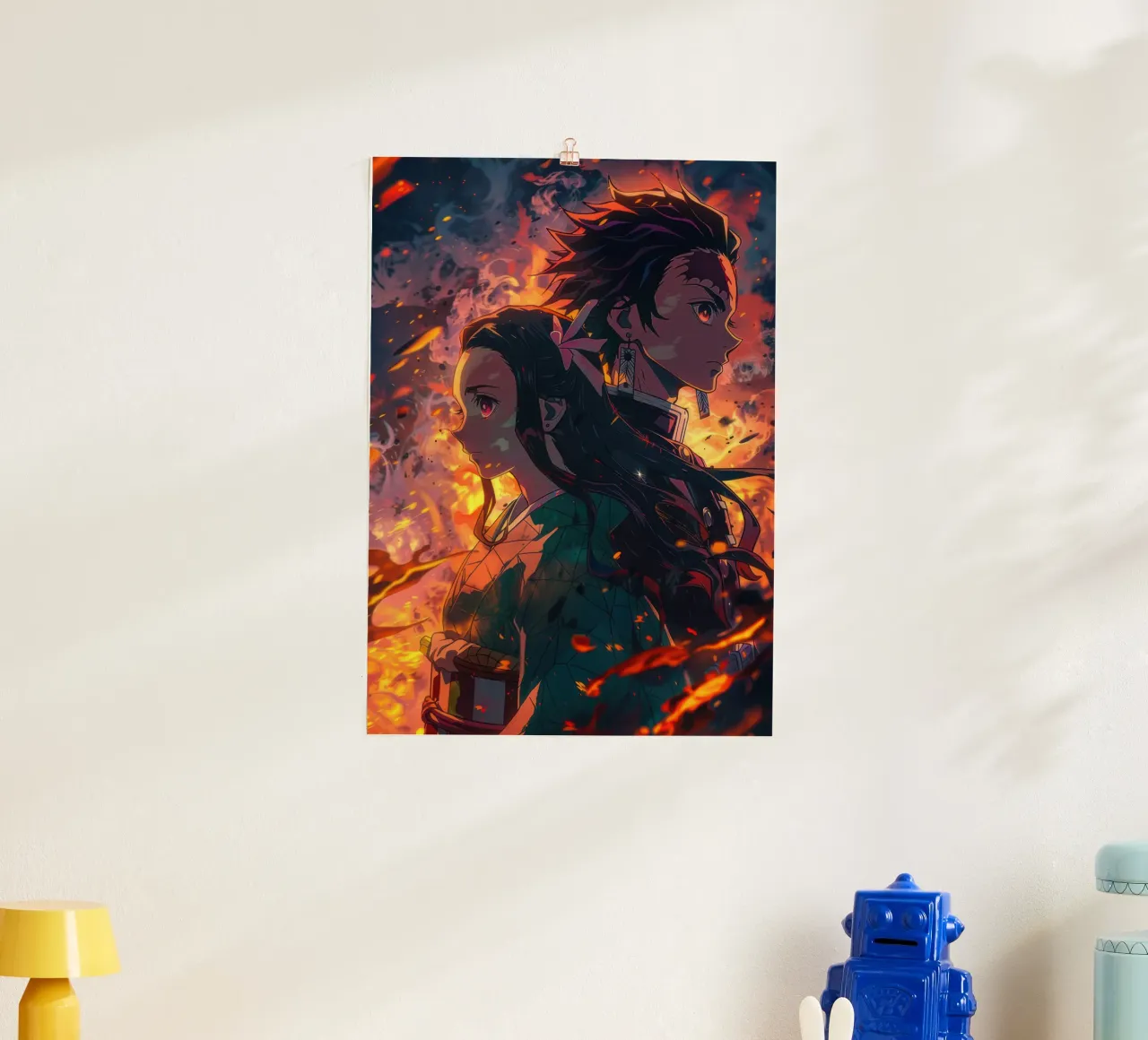 Tanjiro e Nezuko - Uccisore di demoni poster con telaio in plastica da Victoria