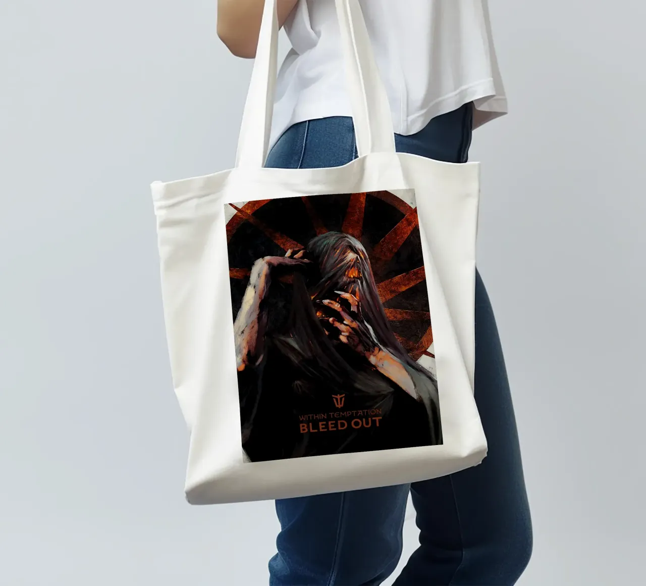 All'interno di Temptation Bleed Out borsa in juta da shiners