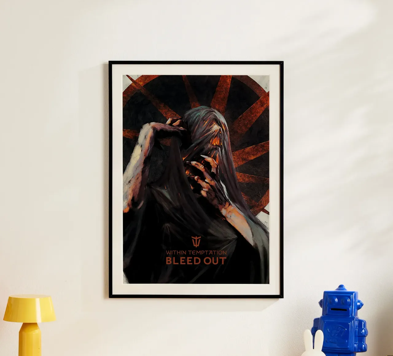 All'interno di Temptation Bleed Out poster con telaio in alluminio da discraft