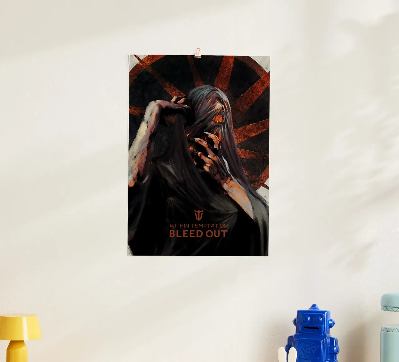 All'interno di Temptation Bleed Out poster con telaio in alluminio da discraft