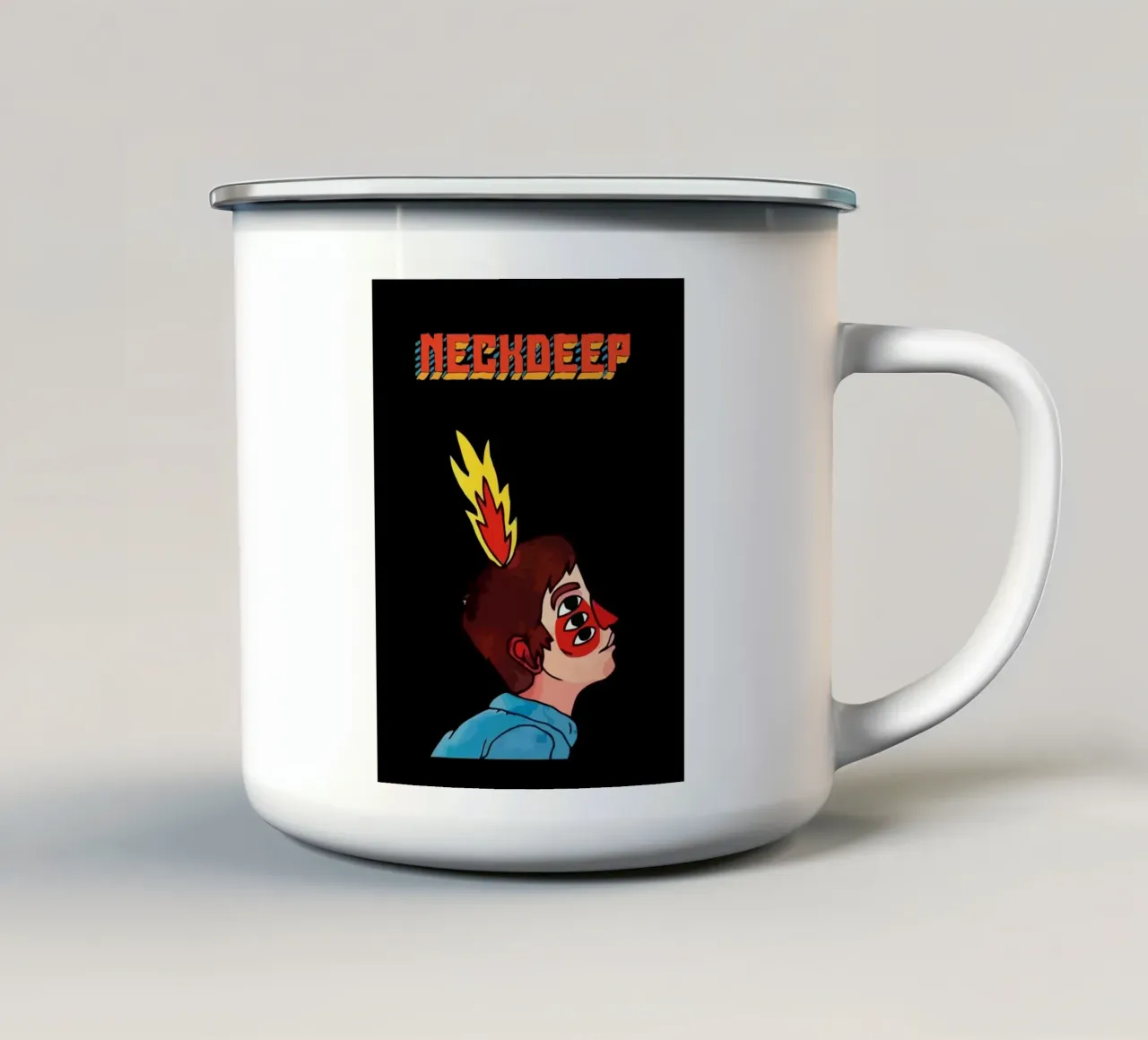 Neck Deep tazza in smalto da Musadad Shop