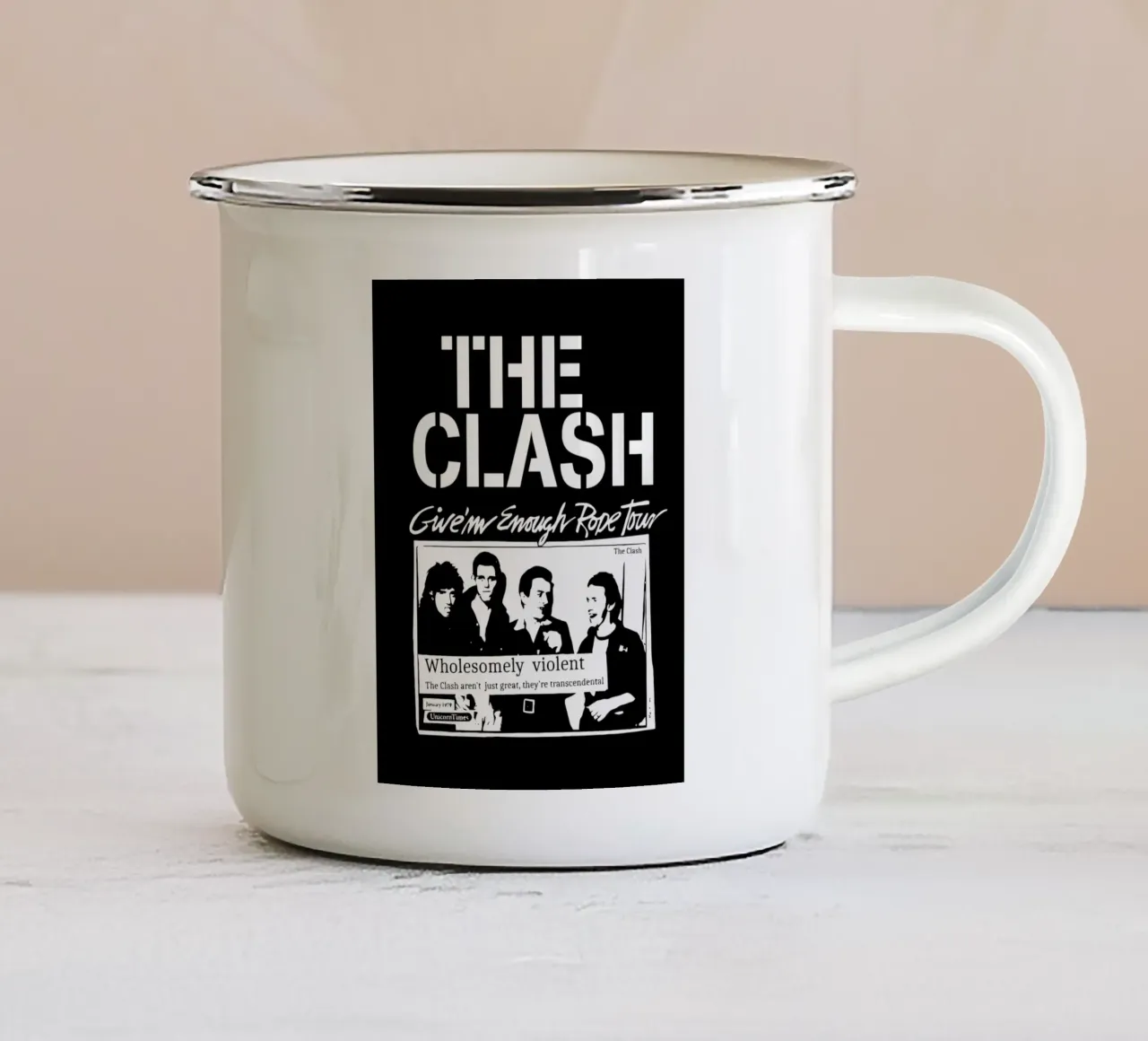 The Clash tazza in smalto da Musadad Shop