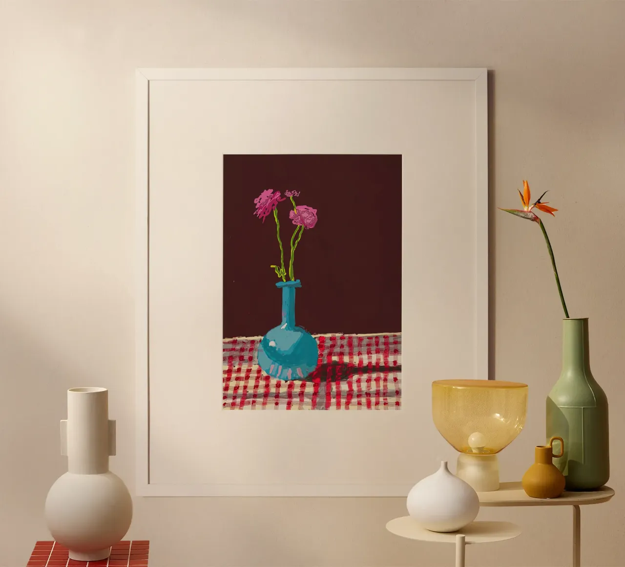David Hockney dh 1 poster con telaio in alluminio da Glen Stephens